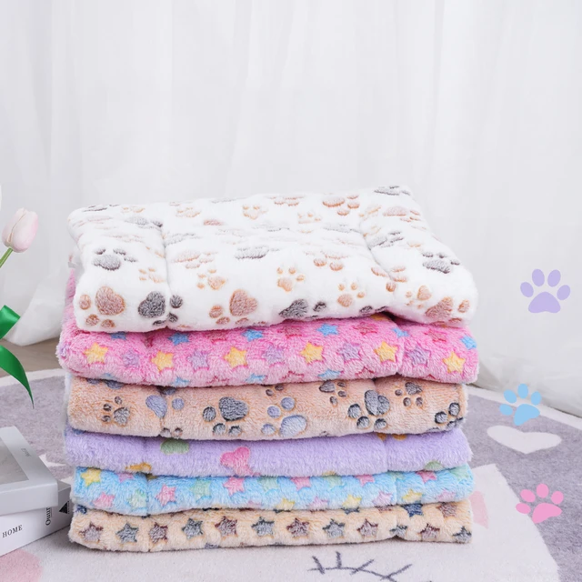 Dogs Bed Flannel Thickened Blanket Cushion Washable Dog Puppy Bed Accessories Medium Pet Large Basket Small Mat Warm Sofa Kennel 5