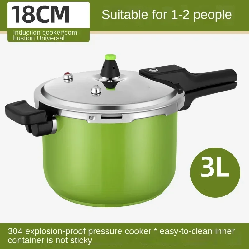 New Household 304 Stainless Steel Gas Induction Cooker General Explosion-proof Pressure Cooker Small Thickening Large Capacity