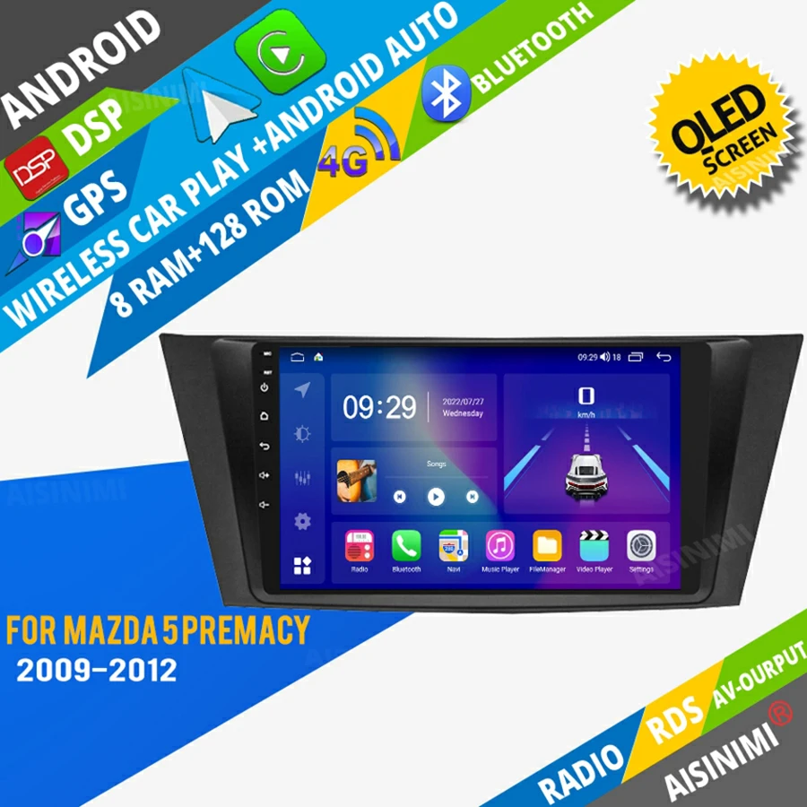 

AISINIMI Android Car Dvd Player navigation For MAZDA 5 PREMACY 2009-2012 car radio Car Audio Gps Multimedia Stereo Monitor