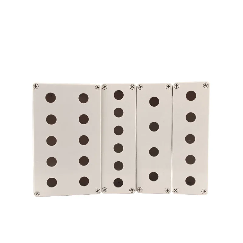 CNC Waterproof button box switch control box 123 hole industrial switch indicator Emergency Stop Push Button Switch Box 22mm