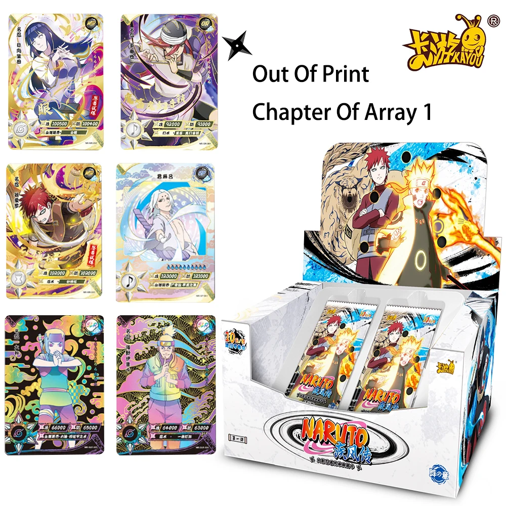 

KAYOU Original Naruto Cards Classic Anime Hot Stamping White Rainbow Colorful Collection Card Board Game Battle Kids Toys Gifts