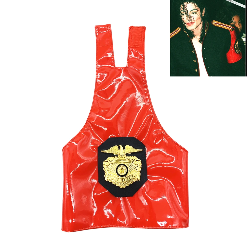 red-arm-warmers-michael-jackson-style-decorate-with-matel-badge