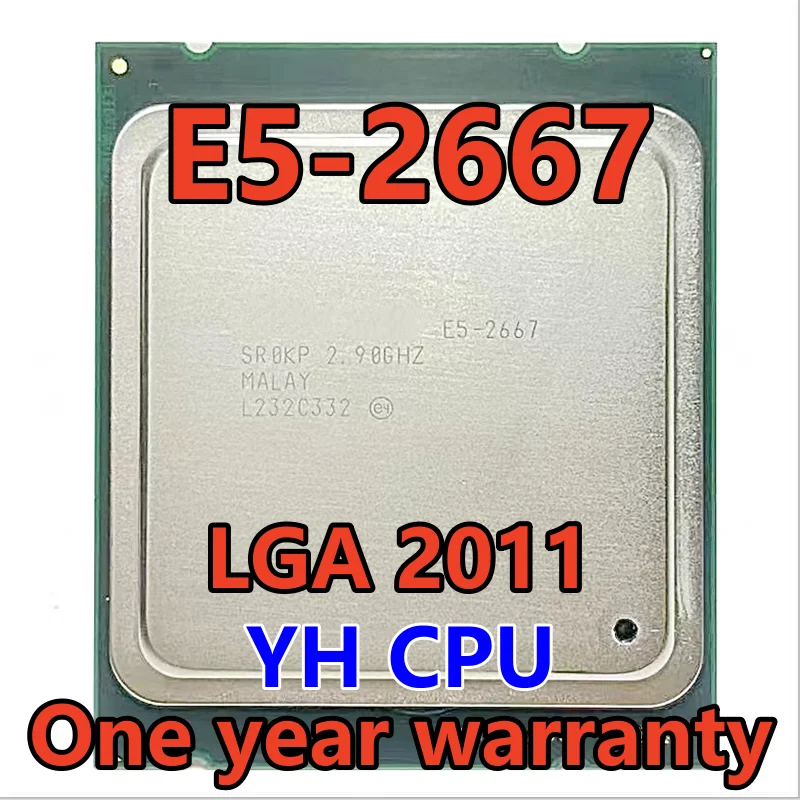 

E5 2667 SR0KP 2.9GHz 6-cores 15M 8GT/s E5-2667 LGA2011 130W CPU