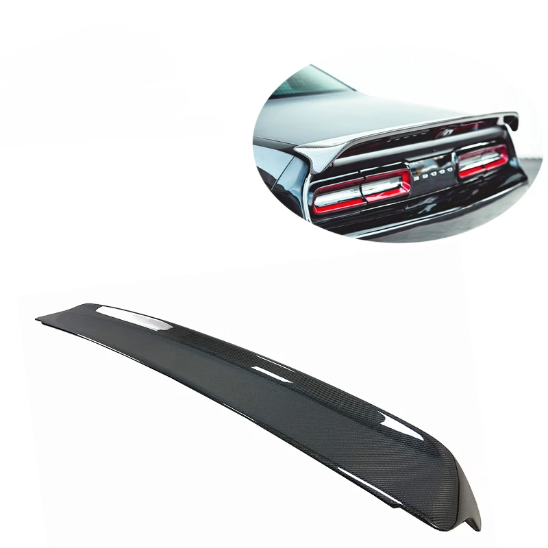 

For 2008-21 Hellcat Redeye Style Carbon Fiber Rear Deck lid Spoiler w/Camera hole For Dodge Challenger