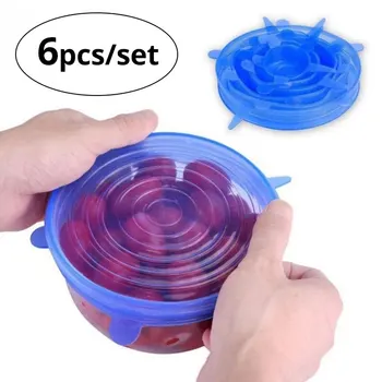 6-Piece Silicone Stretch Lids 1