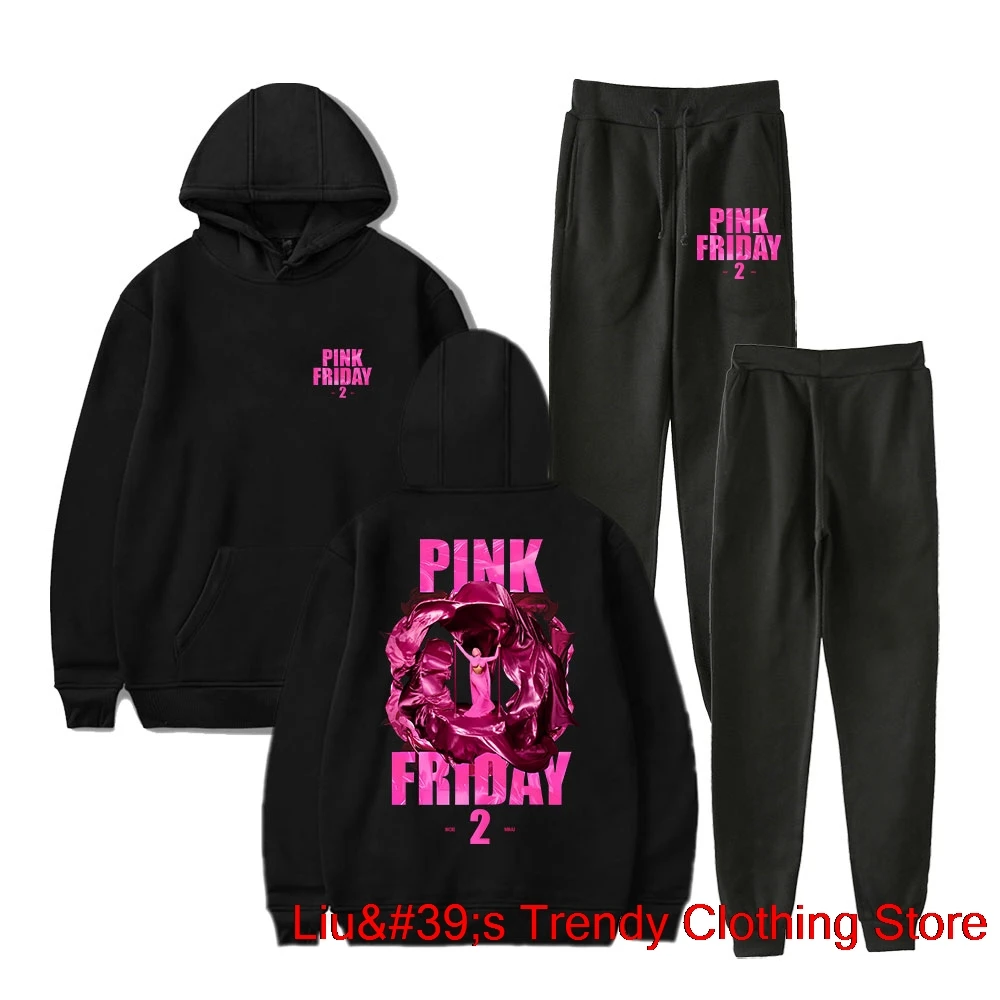 

Nicki Minaj Alternative Cover Hoodies Set Pink Friday 2 Album Merch Women Man Fashion Casual Streetwear Set