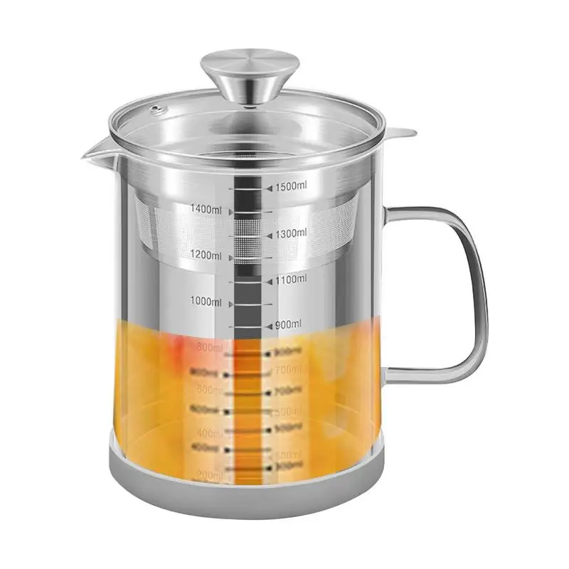 

Oil Strainer Pot Stainless Steel Strainer Filter Pot Reusable Bacon Grease Container With Strainer Filter Oil Pot For Camping