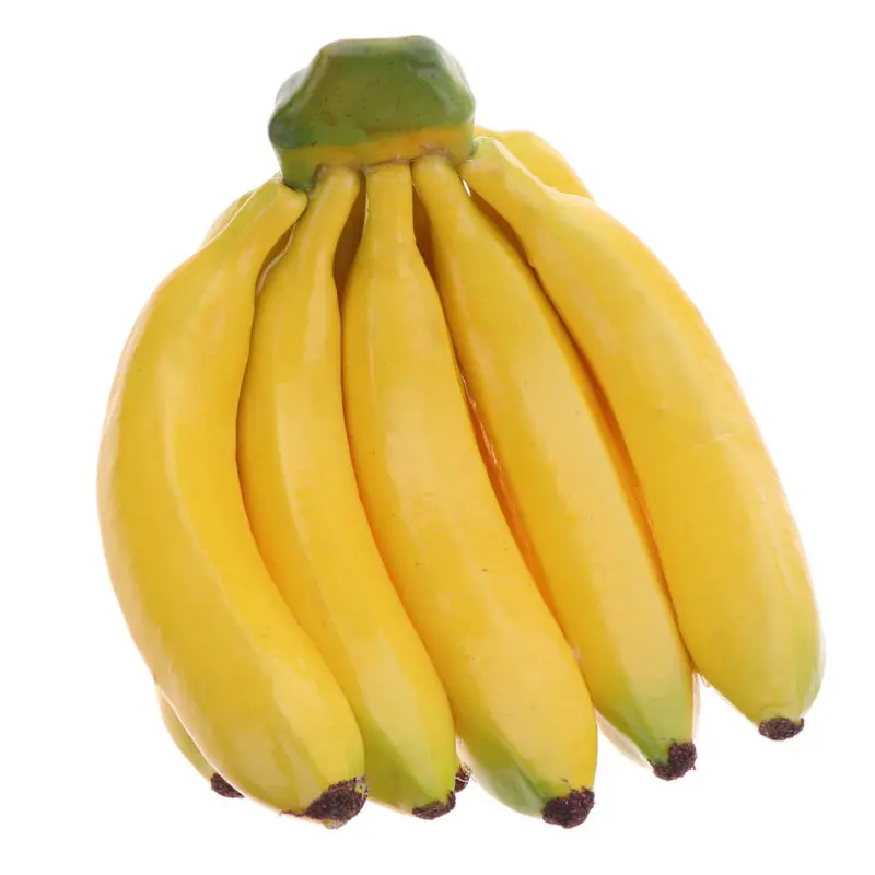 Artificial Fruits and Vegetables 1pc Lifelike Banana Bunch Artificial Plastic Fake Fruits Decor Prop Party Decorations Plastic Foam Artificial Banana