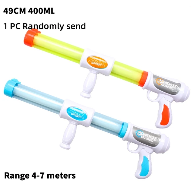 Summer Pulling Type Water Gun Cannon Swim Sprayer Toy Outdoor Fun Beach Single-Tube Water Outlet Water Guns Water Shooter 6