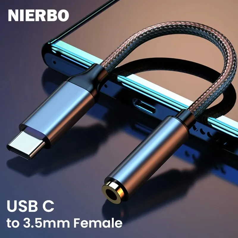 NIERBO USB C to 3.5mm Female Headphone Jack Adapter Type C to Aux Audio Dongle Adapter for Samsung Galaxy iPad Pro Pixel Best Sellers In Consumer Electronics