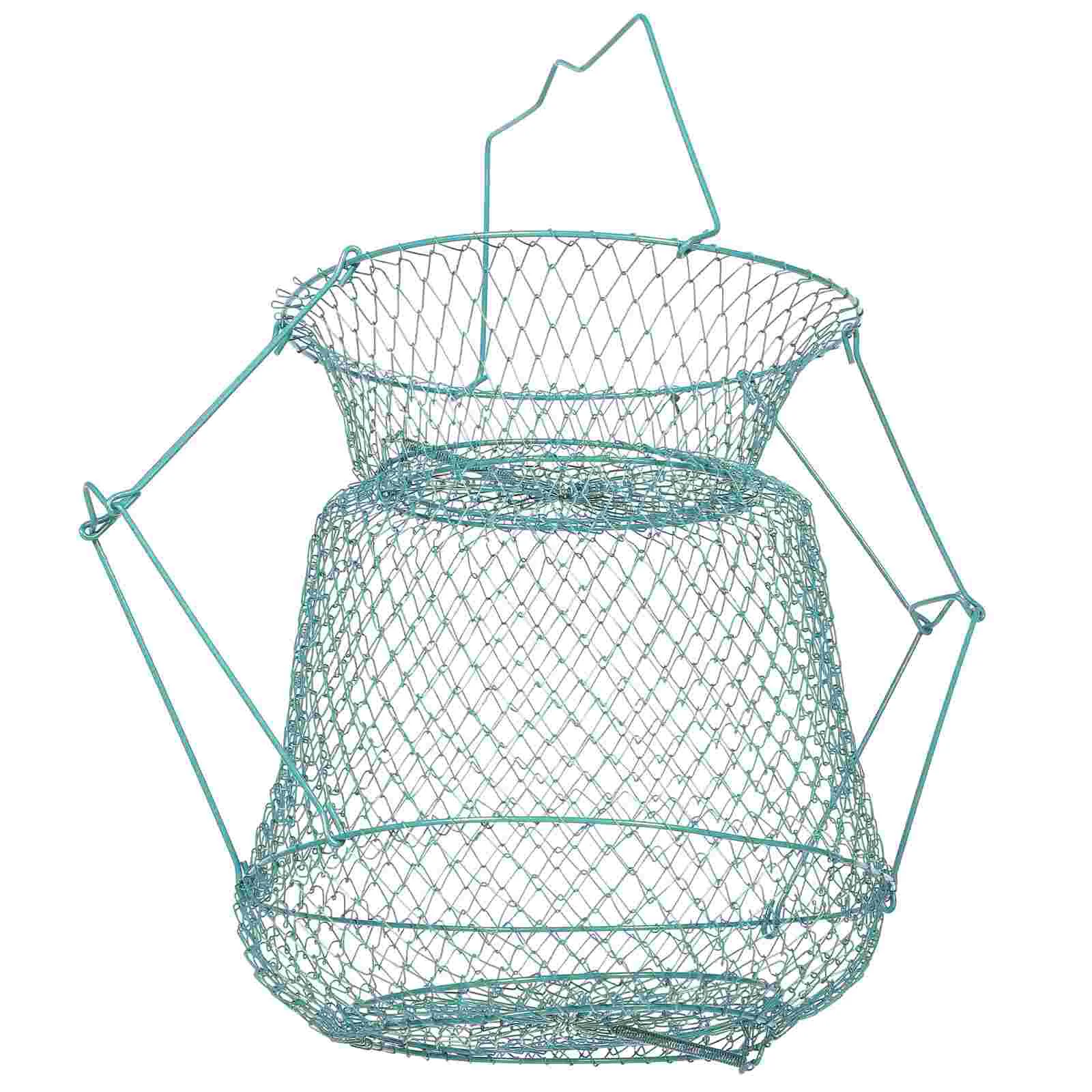 

Iron Fish Basket and Crab Fishing Net Wire Stainless Steel Mesh Cage Netting Storage