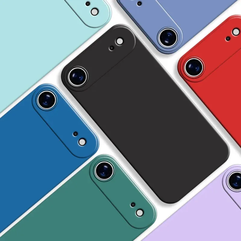 Premium Shockproof Liquid Silicone Rubber Back Cover for iPhone - Original AIR Case Design