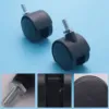 6mm Threaded Stem 40mm Dual Wheel Rotatable Caster Black 5