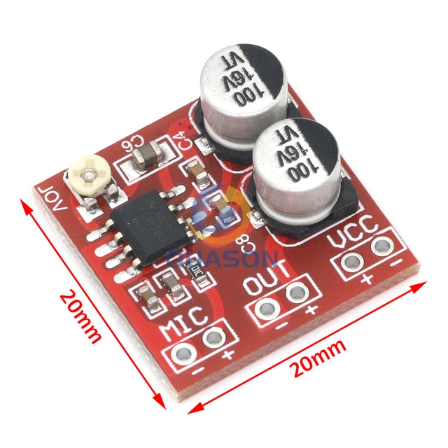 Mini Placa Amplificadora DC 3 -12 V LM386 Módulo Amplificador audio