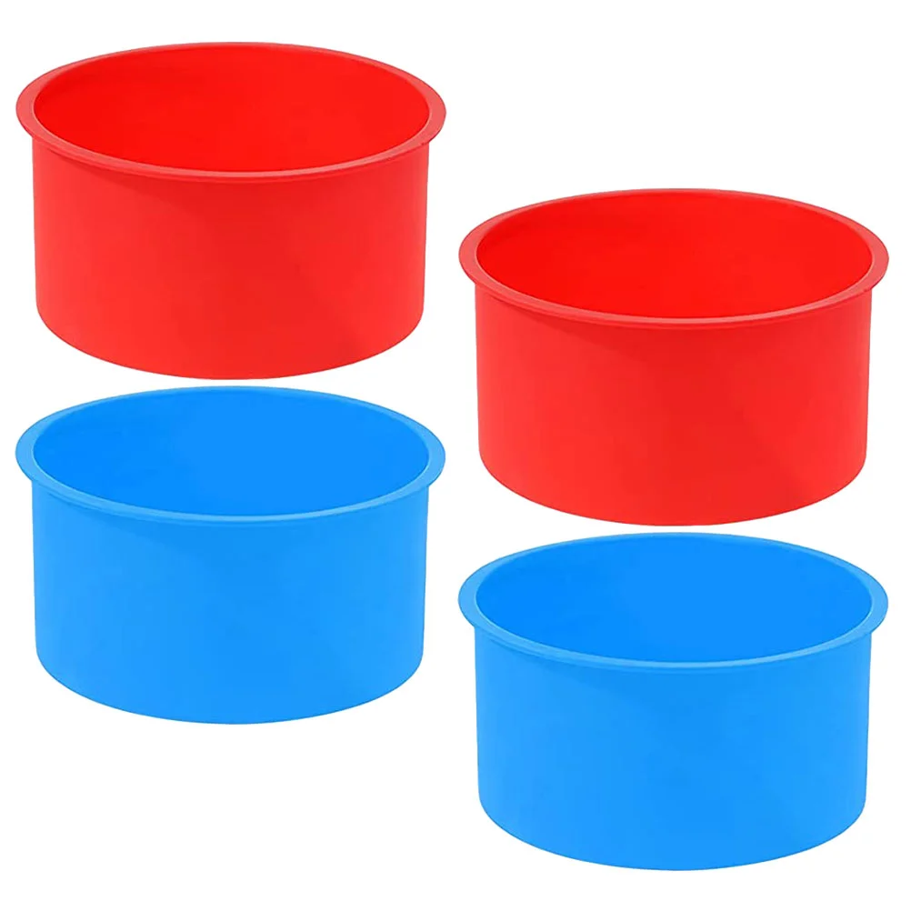 

4 Pcs Candy Inch Silicone Bakeware Epoxy Mousse Cake Pans Silica Gel Cookie Mold