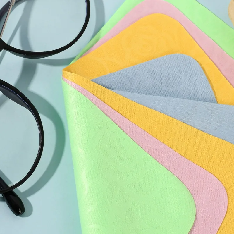 Suede Velvet Rectangle Glasses Cloth Smooth Microfiber Eyeglass Clean Fabric Eyewear Mobile Phone Computer Light Cleaning Cloth