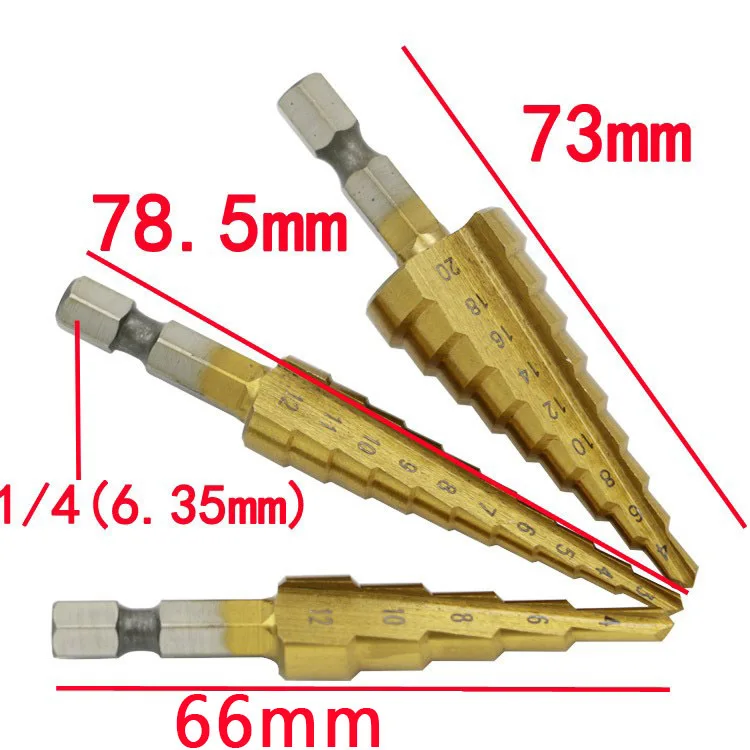 Рисунок 4 - ступенчатое сверло с титановым покрытием