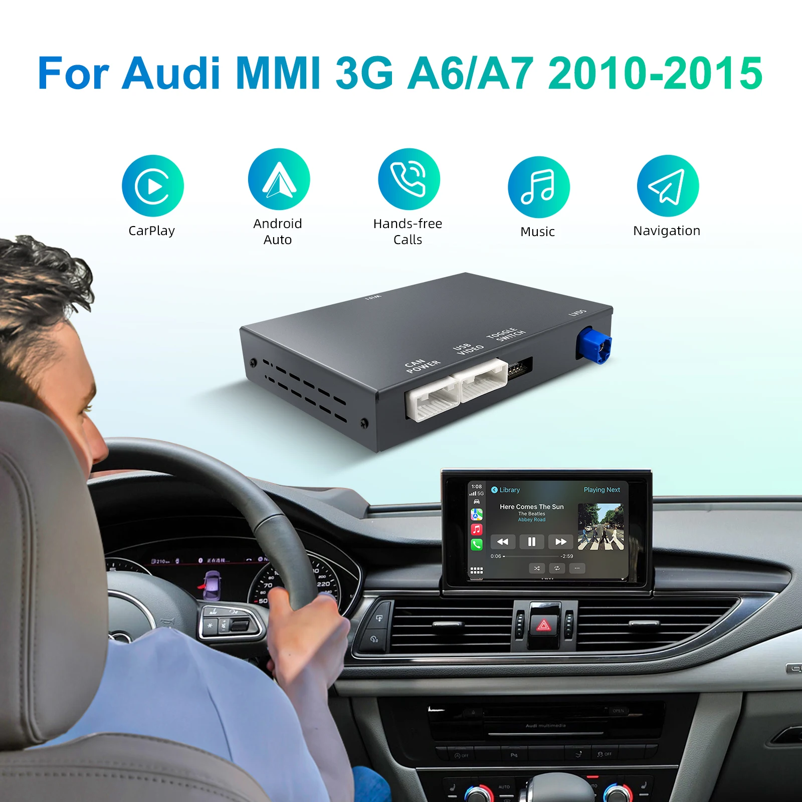 OEM Screen Upgrade Decoder Box for Audi A6/A7 2010-2015 MMI 3G 6.5
