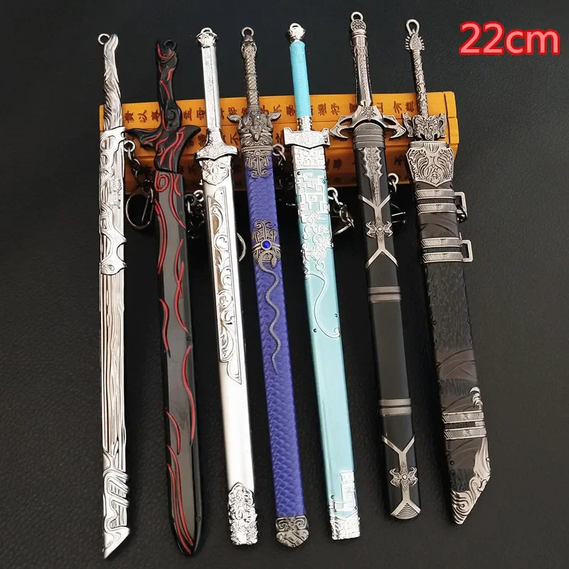 Mo Dao Zu Shi Anime Sword Simulation Weapon Keychain Collection Model Wei Wuxian Yi Ling Lao Zu Lan Wangji Desk Decor anime sword keychain