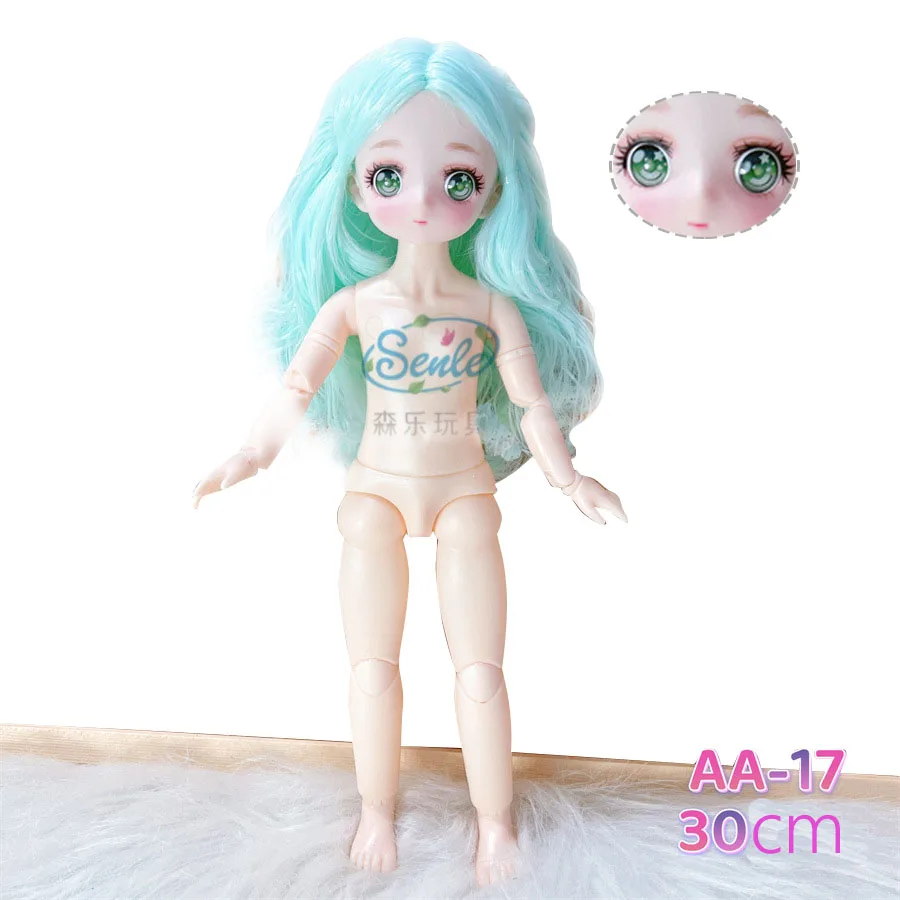 Anime 3D Augen Bjd Puppenkörper 1/6 Manga Gesicht Kugelgelenk Nude Haploid ​ Puppe mit abwechslungsreichen Haaren, Zubehör für Mädchenspielzeug – Detail 19