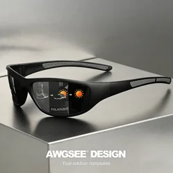 Polarized Unisex Sports Sunglasses with Anti - Glare TAC Lenses & Non - Slip Silicone Temple (C2  photochromic)