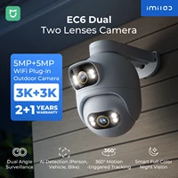 IMILAB New Outdoor Surveillance 3K+3K Dual Lens Camera 360° PTZ/Colour Night Vision/7/24 Work/MiHome App - EC6 Dual Upgraded 1
