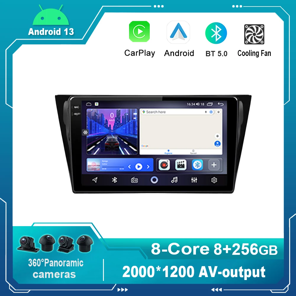 

Автомагнитола 2 din, мультимедийный видеоплеер, 10 дюймов, Android 13,0, навигация для VW Volkswagen Bora 2016-2018, GPS, Carplay, dvd