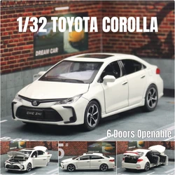 1/32 Diecast Alloy Metal Miniature Pull Back Toy Car with Sound & Light (TOYOTA Corolla)