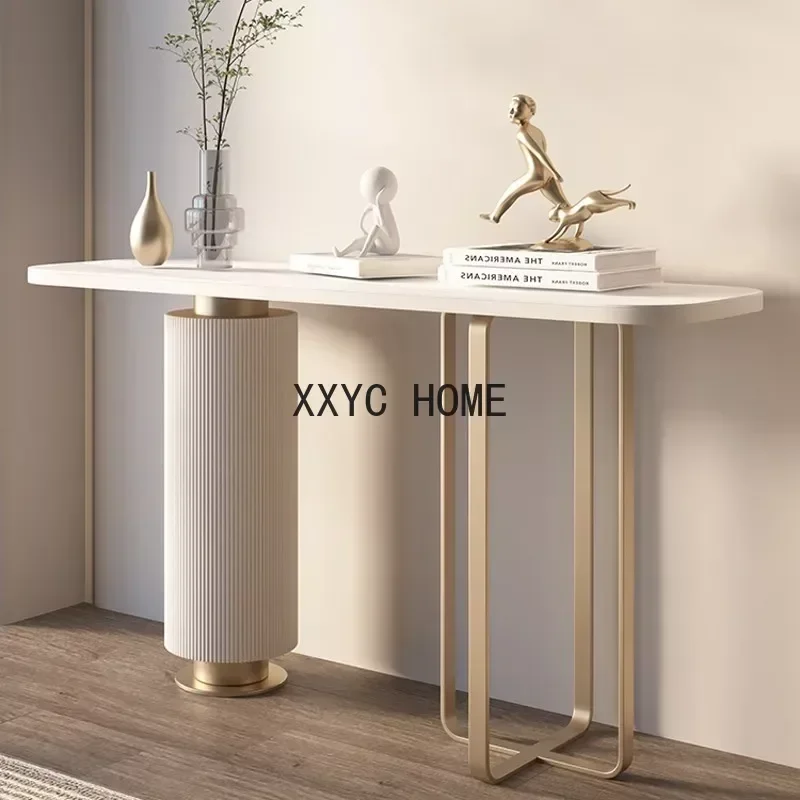 

Роскошный боковой столик для спальни, минималистичный дисплей, Прямоугольный дизайн, белый скандинавский стол низкого размера, домашняя мебель