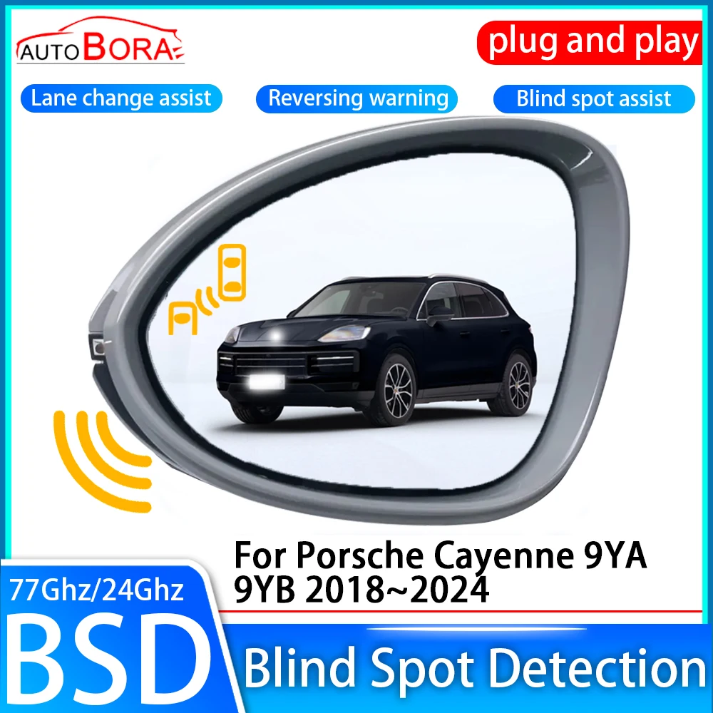 ZhuCamX Car Blind Spot Detection System BSD BSA Sensor Drive Rear Mirror Monitoring for Porsche Cayenne 9YA 9YB ~