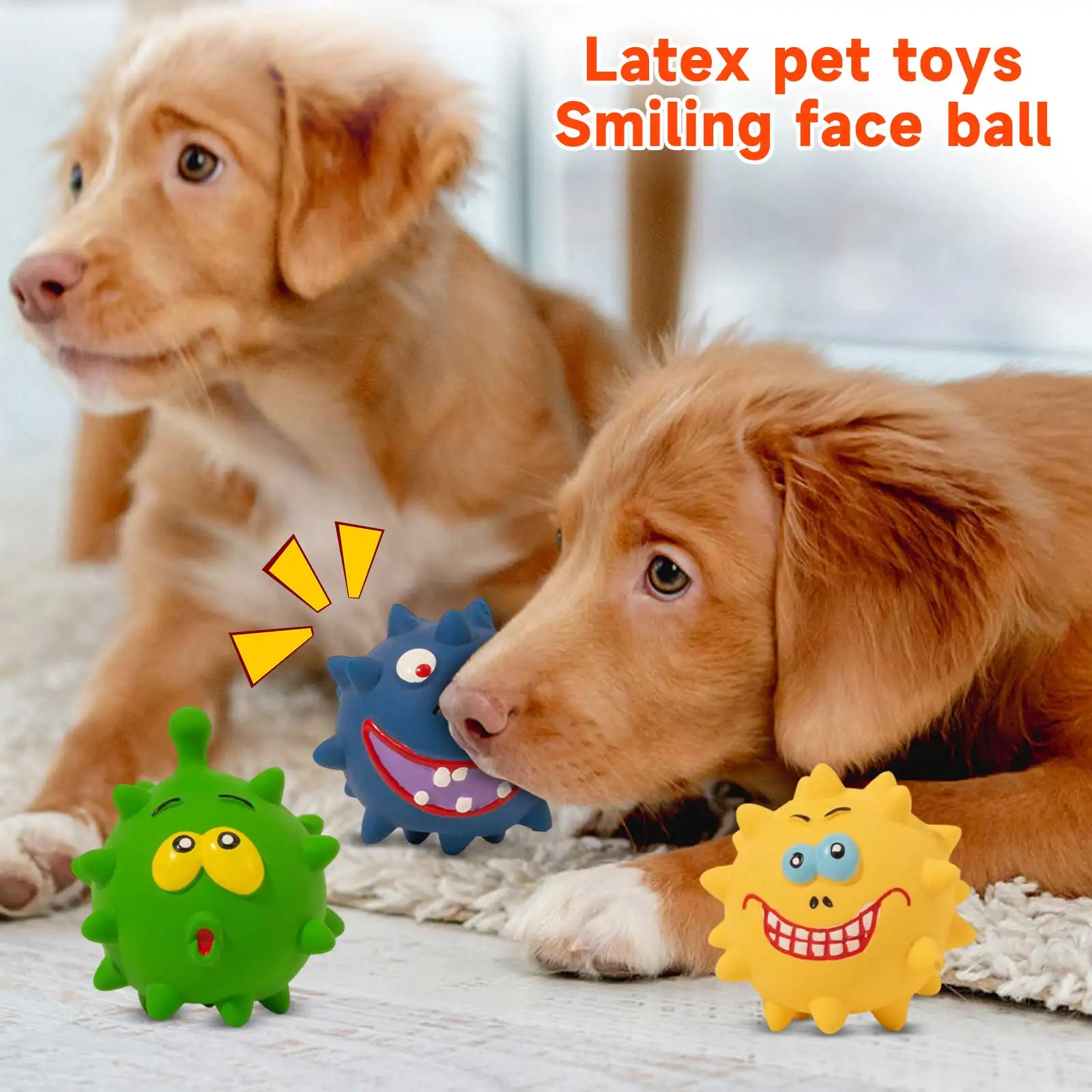 Piepende spiky bal hondenspeelgoed voor tandreiniging honden_voghion.com