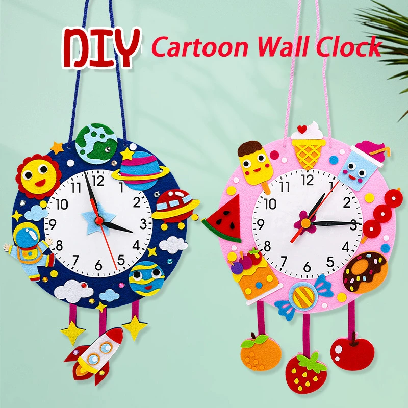 Diy Clock Toys Montessori Arts Crafts Hour Minute Second Children