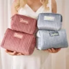 Custom Name Makeup Bag Premium Velvet Travel Organizer Toiletry Cosmetics Bag Personalised Bridesmaid Wedding Gift 3
