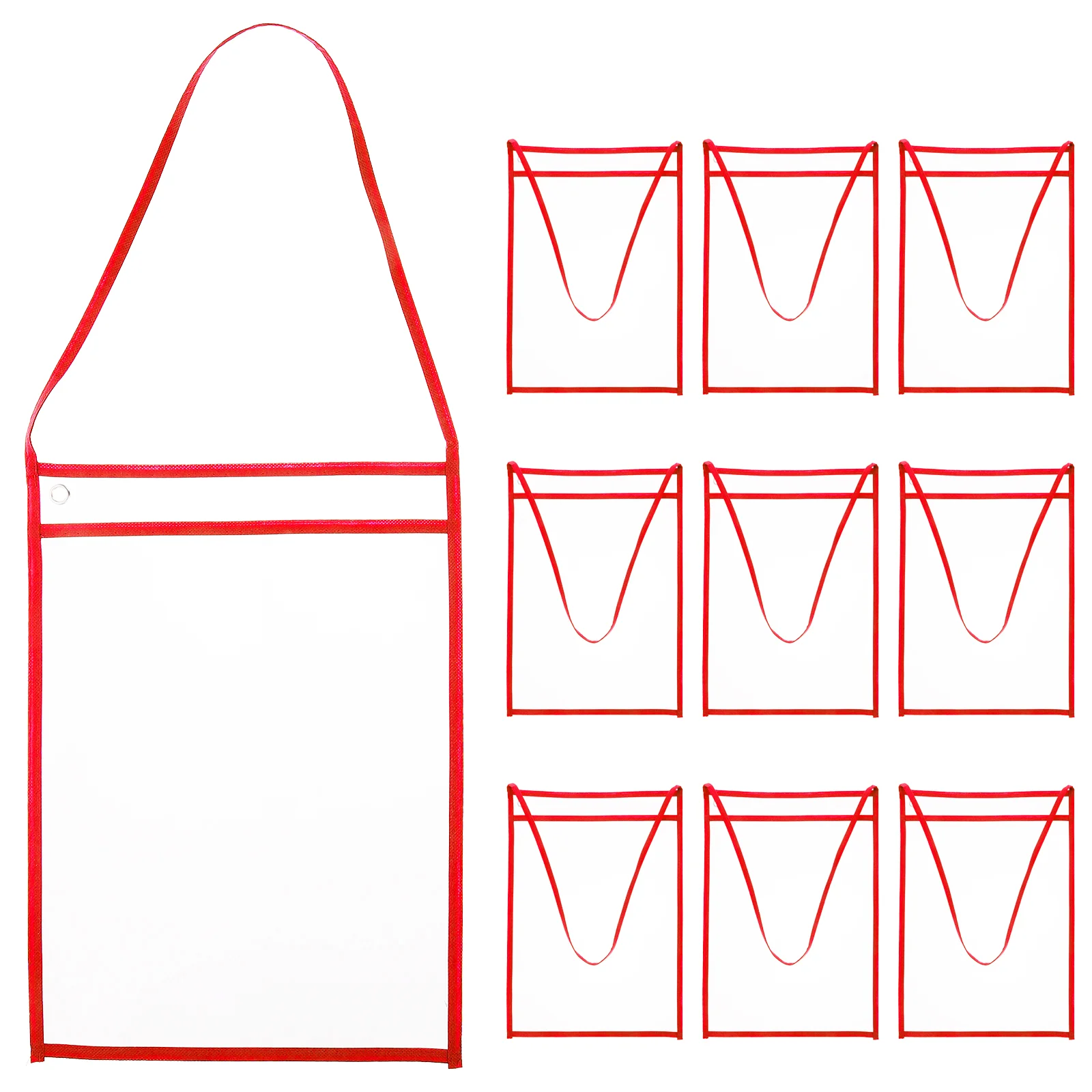 

Hanging Job Ticket Holders 36X26Cm 10Pcs Dry Erase Document Holder Shop Holder Order Clear Sleeves Plastic Heavy Duty Work