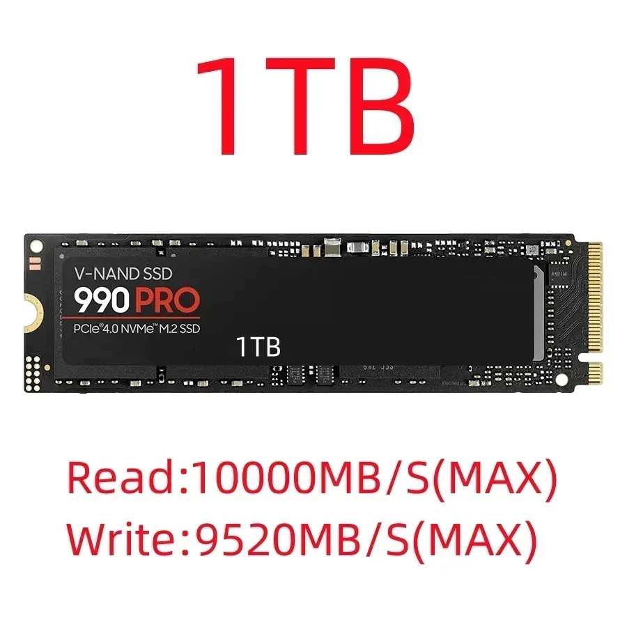  귣 990PRO SSD M2 2280 PCIe 4.0 NVME б 10000 MB/S ָ Ʈ ϵ ũ,  ܼ, Ʈ, PC, PS5 , 1TB, 2TB, 4TB