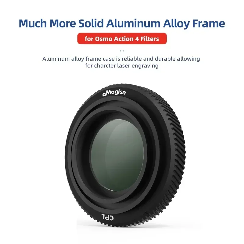 Description Picture 6 of item4Pack ND8 ND16 ND32 ND64 Lens Filter Set for DJI Osmo Action 4 HD Optical Glass UV CPL Waterproof Lens Filter Camera Accessory