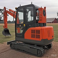 New Customized 3.0-Ton Working Weight Mini Excavator Track Type Earthmoving Machinery with Cab for Sale