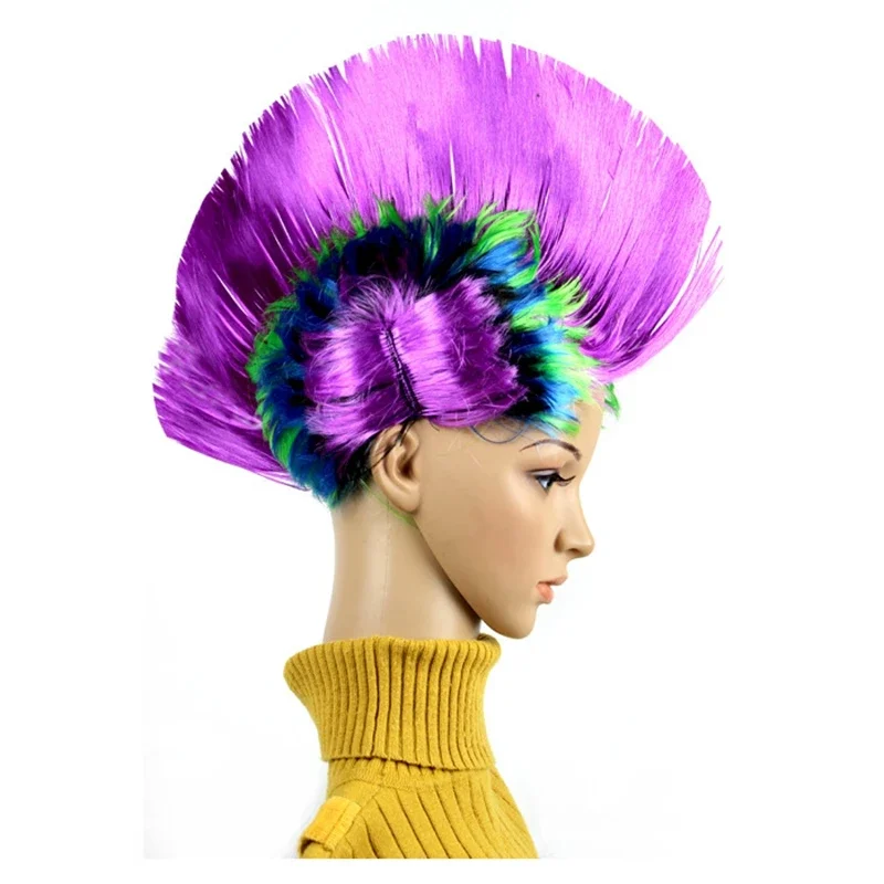 Mardi Gras Carnival Wig Birthday Party Funny Hair Hat Accessories Clown Fans Dance Headdress Indigenous Primitive Headwear