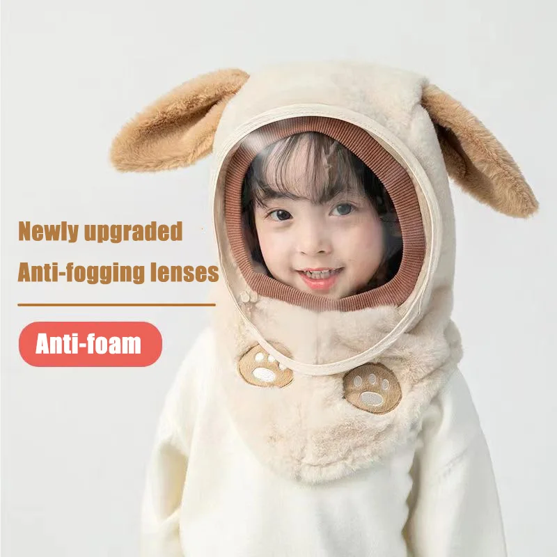 

Children'S Ear Protectors Hats+Masks Boys Cap Windproof Thickened Warm Baby Scarves Kids Autumn Winter Windproof Hats