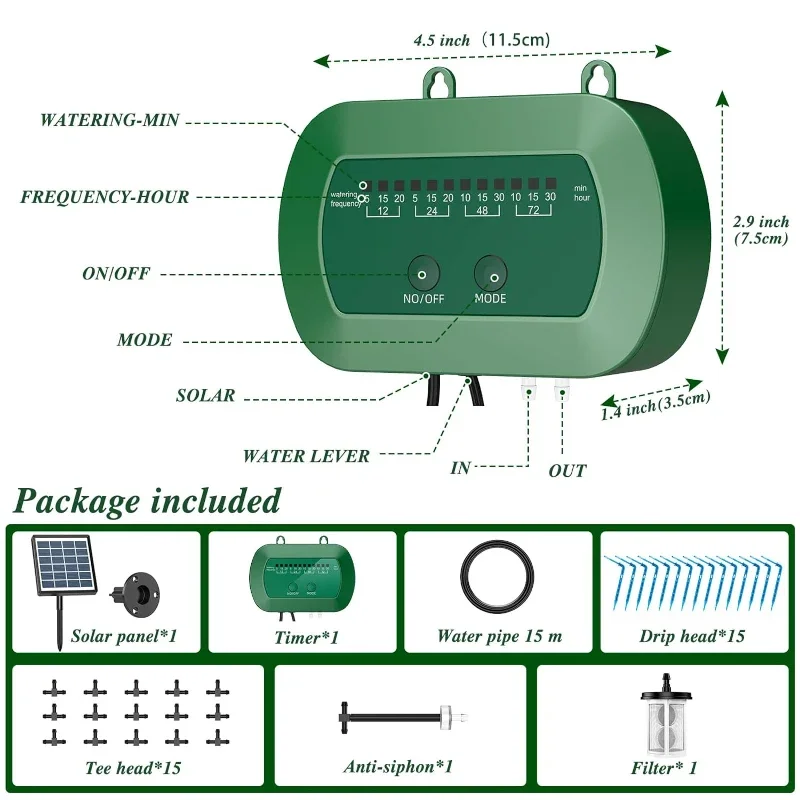 2024 Latest Drip Irrigation Kit for Potted Plants Solar System for Garden Supported Automatic Watering System 3