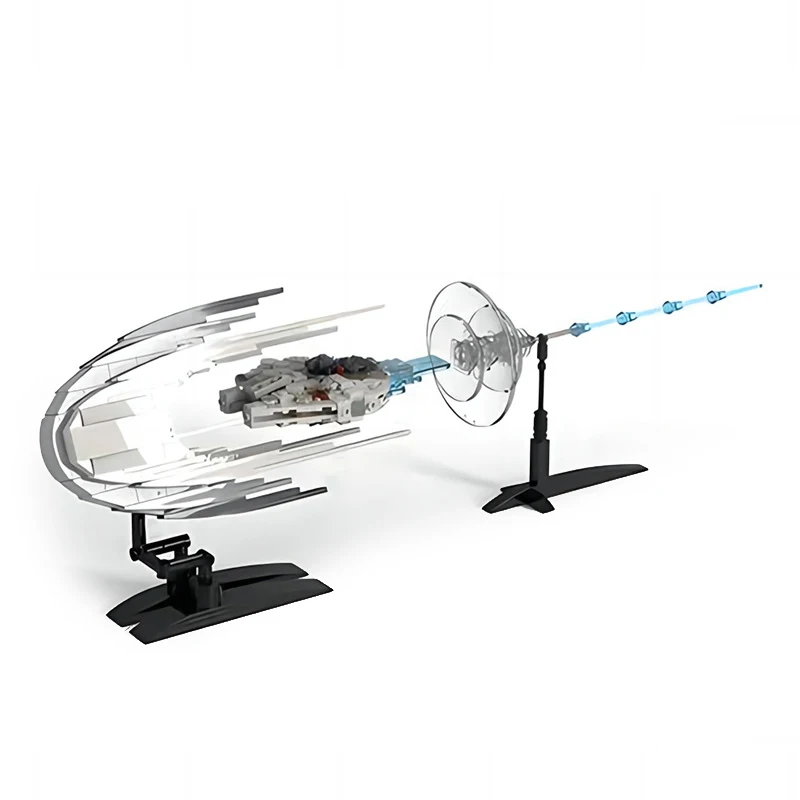 Moc Creative Ultramicro Diorama Hyper Speed M.Falcon Concept Gr-75 Medium Transport Building Blocks Mattoni Modello Giocattoli Natalizi