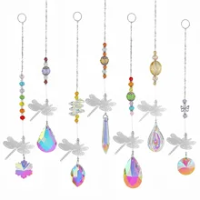 Dragonfly Crystal Suncatchers Pendant Rainbow Prism Maker Hanging for Window Wedding Garden Decor