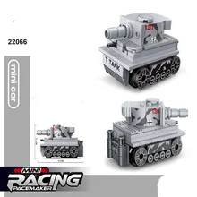  Mini DIY Racing Car Bus Engineering Military Vehicle Ambulance Pull Back Model Building Brick Toys For Children Boys No Box 