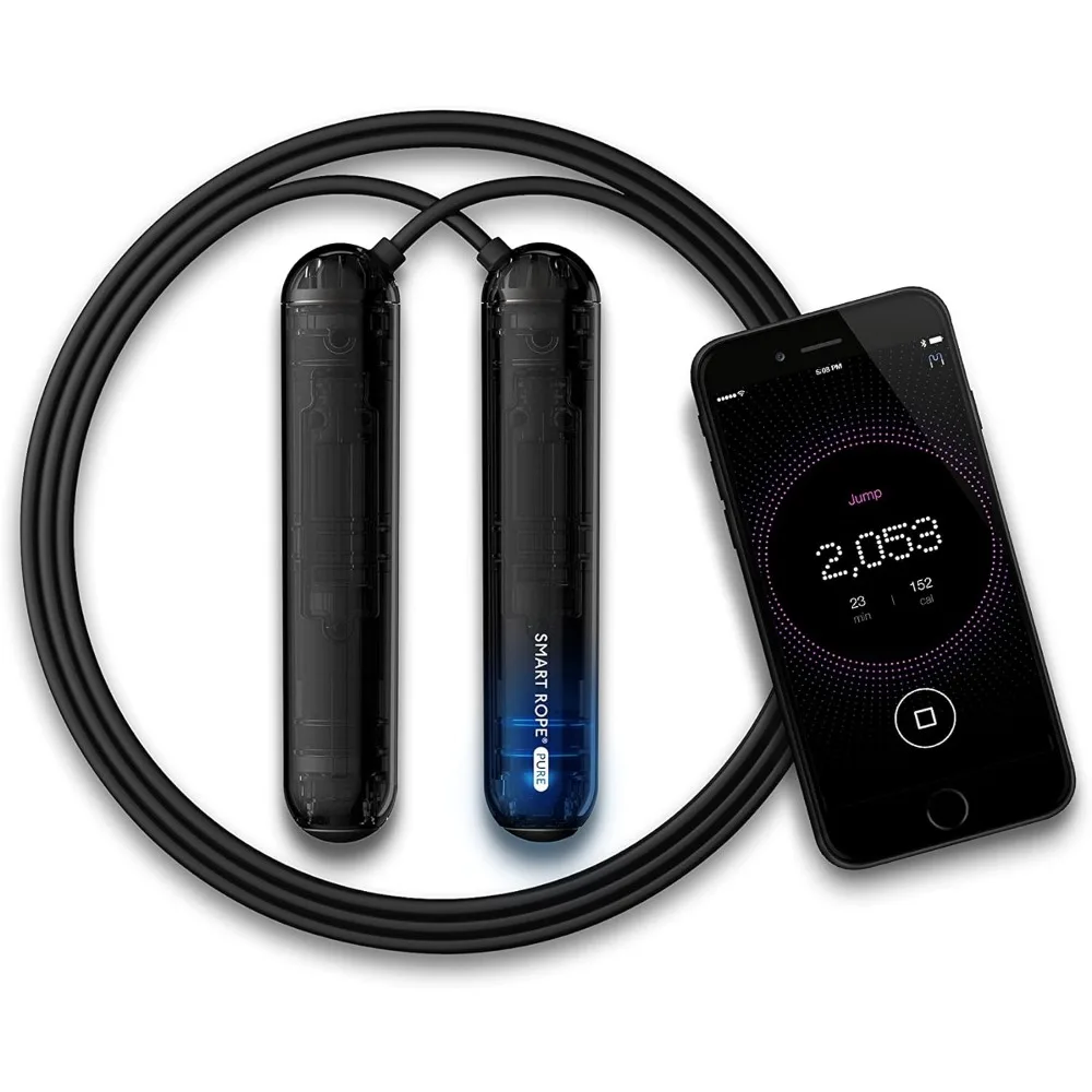 

Smart Rope Pure (Bluetooth 4.0 Enabled Jump Rope, Jump Counter, Smart Phone Connected App, Smooth Ball Bearing Rotation)