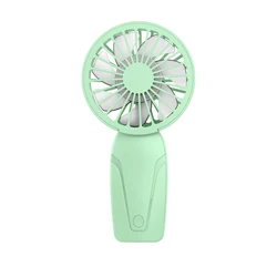 Compact USB Rechargeable Mini Fan - Lightweight, Portable, and Cute Design (Green)