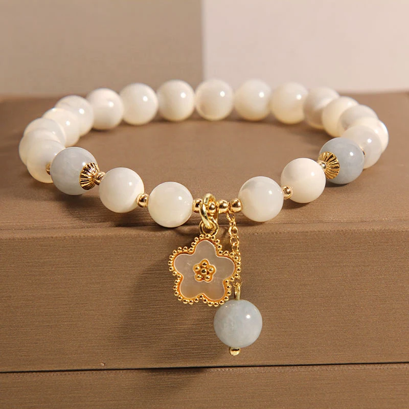 ZAKOL Exquisite Light Blue Beads Bracelet Brilliant Crystal