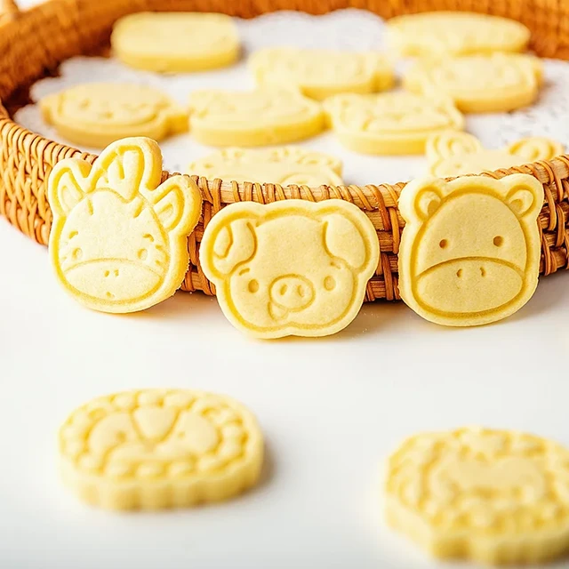 Moule à biscuits en forme d'animaux de dessin animé, petits cookies, presse  à timbres 3D