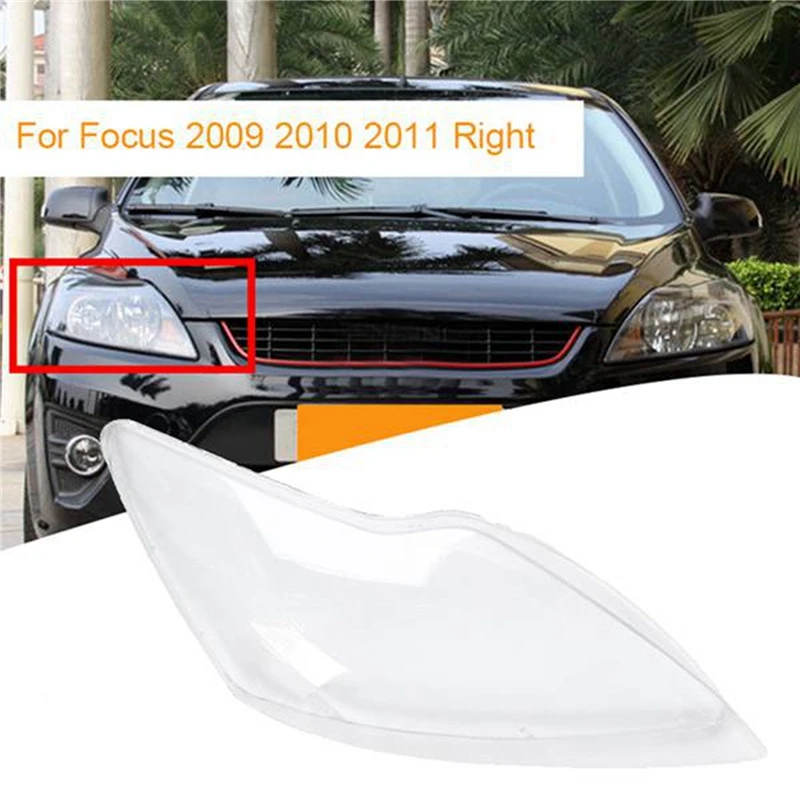 

For Ford Focus 2009-2011 Front Right Headlights Cover Shell Transparent Lens Lampshade