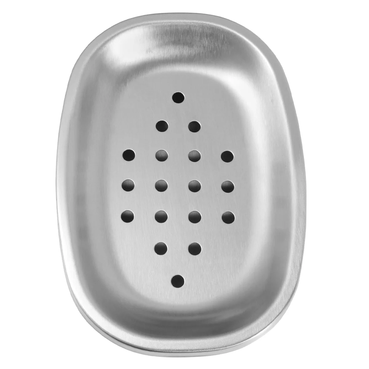 

1pc Stainless Steel Soap Box Durable Soap Dish Simple Soap Holder Bathroom Supply for Home Dorm Hotel