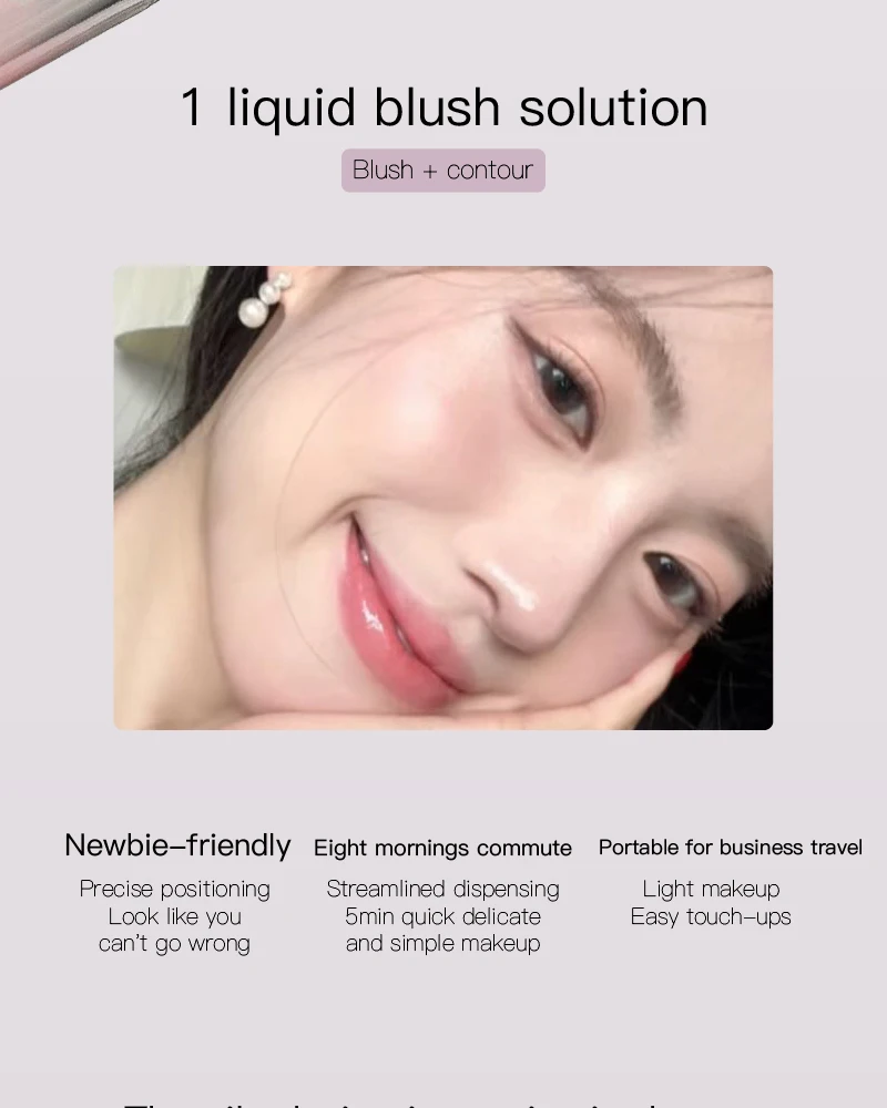 Description Picture 3 of itemLiquid Blush Natural Flush Cheek Tint Long Lasting and Hydrating Lightweight Formula for All Skin Types